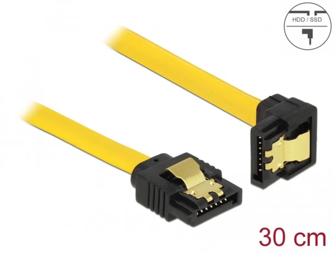 Delock SATA Kabel 3 Gb/s 30cm Geel