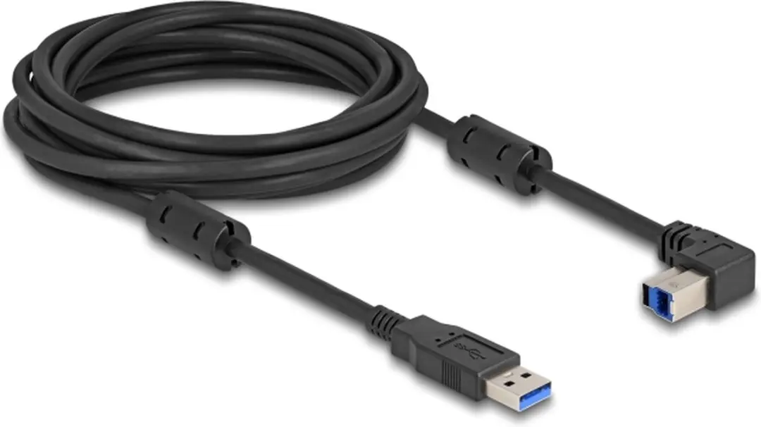 Delock USB-A naar USB-B Haaks Kabel 5m - USB 3.0 5Gbps