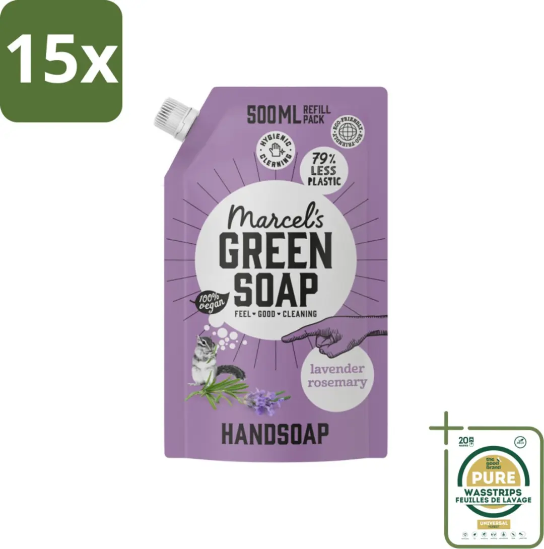 Marcel's Green Soap Handzeep Navulling Lavendel & Rozemarijn 500ml