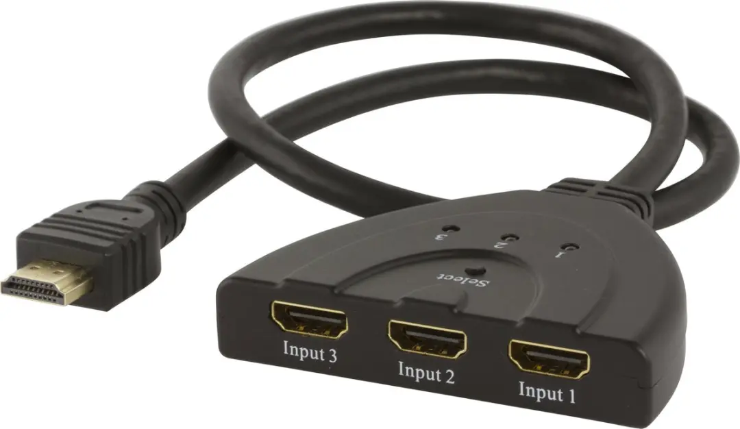 NÖRDIC SGM-115 HDMI Pigtail Switch 3x1 - 4K60 - Zwart