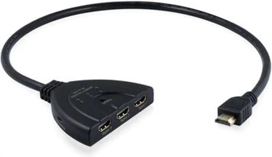 NÖRDIC SGM-115 HDMI Pigtail Switch 3x1 - 4K60 - Zwart