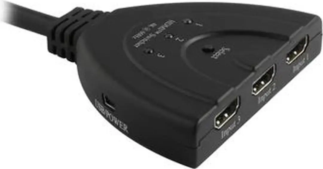 NÖRDIC SGM-115 HDMI Pigtail Switch 3x1 - 4K60 - Zwart