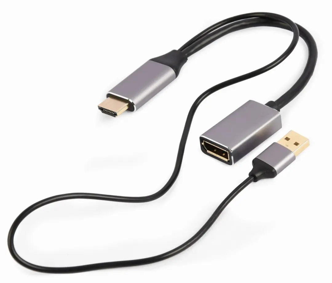 Gembird HDMI naar DisplayPort Actieve Adapterkabel 4K - Zwart
