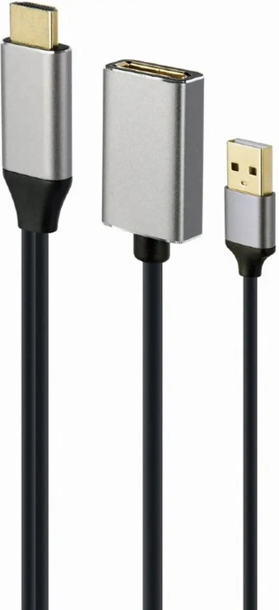 Gembird HDMI naar DisplayPort Actieve Adapterkabel 4K - Zwart