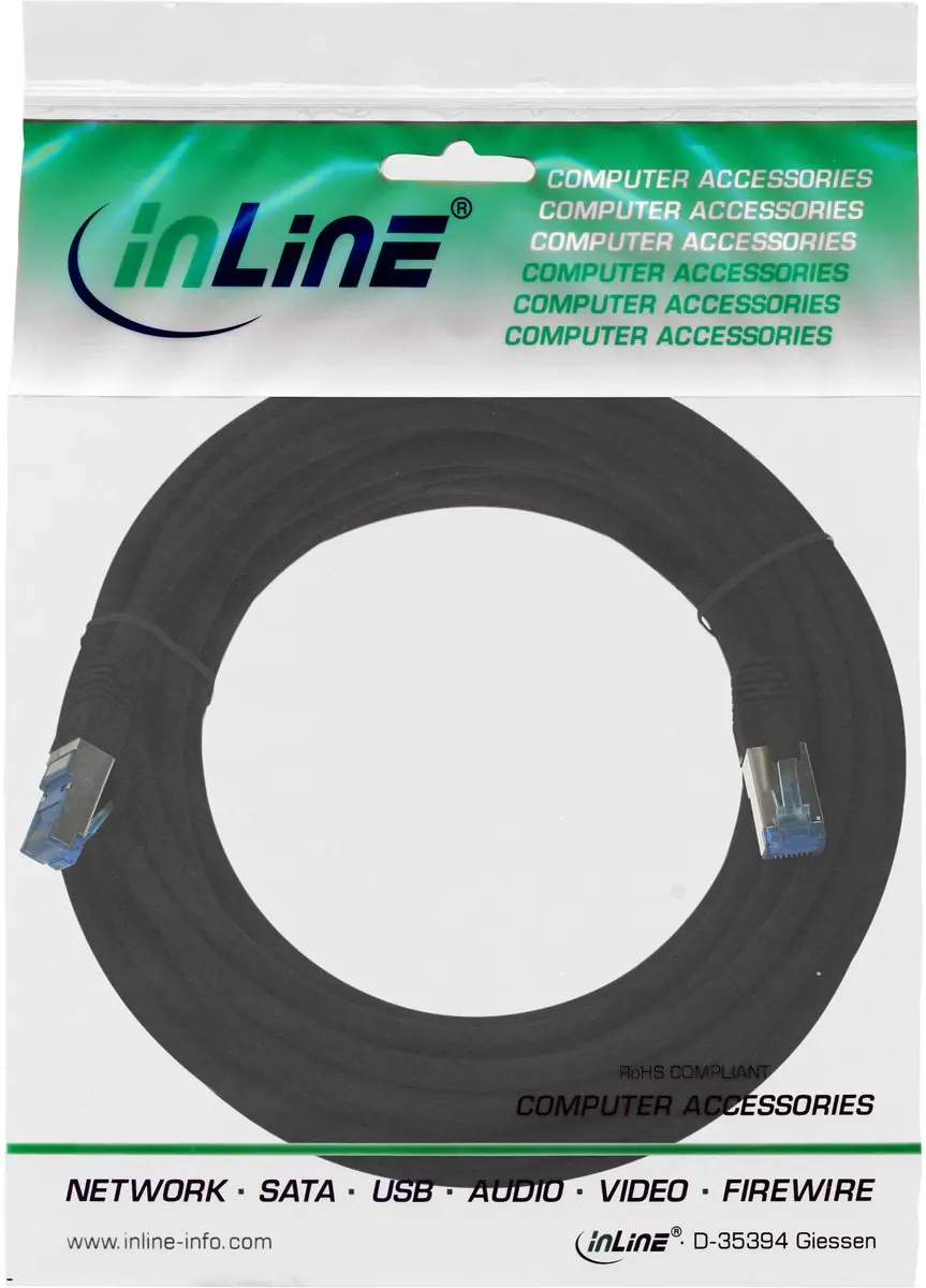 InLine Patchkabel S/FTP Cat.6A 20m - Halogeenvrij