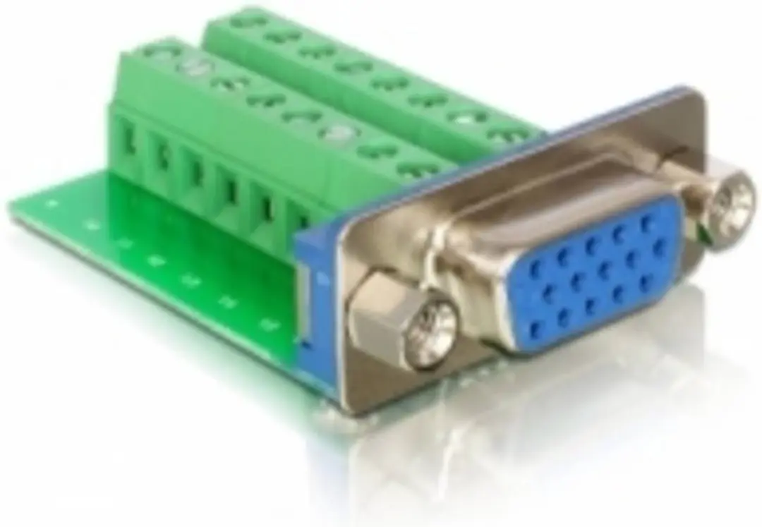 Delock VGA Adapter Terminalblock 16pin - Grijs