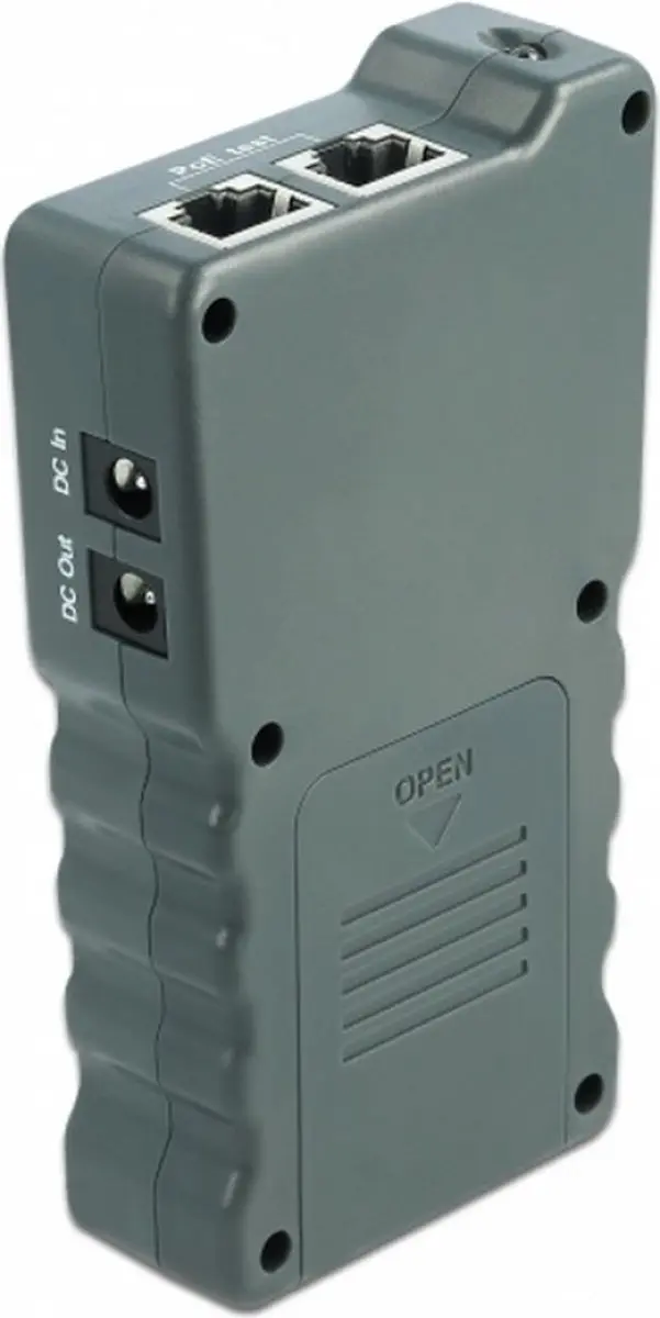 Delock LCD Kabeltester RJ45/PoE/DC - Grijs