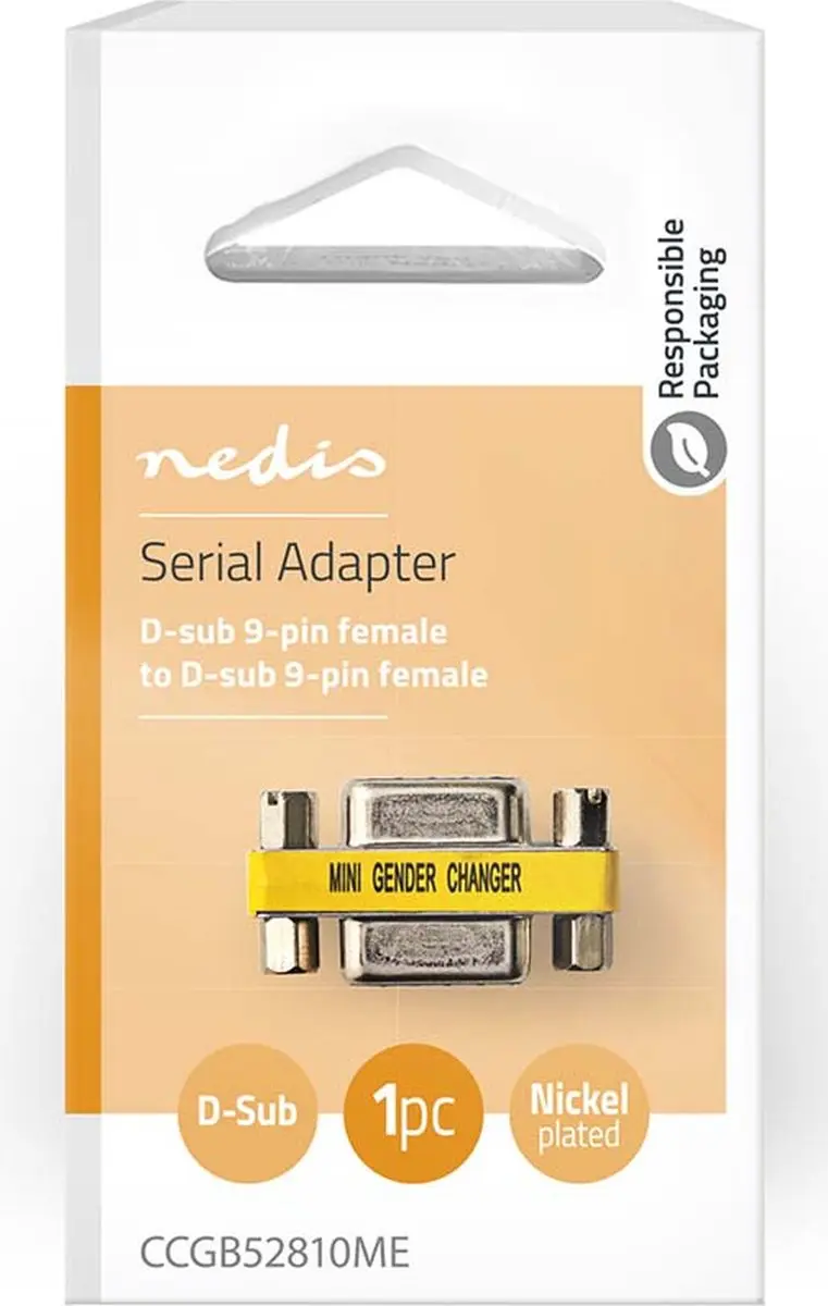 Nedis CCGB52810ME Seriële Adapter D-SUB 9-Pins Female - Vernikkeld Metaal