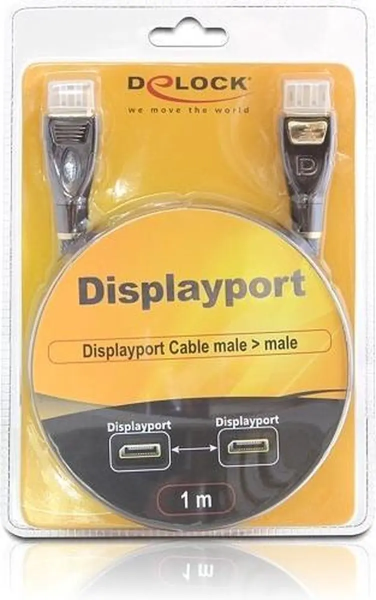 Delock DisplayPort Kabel 1m - Antraciet
