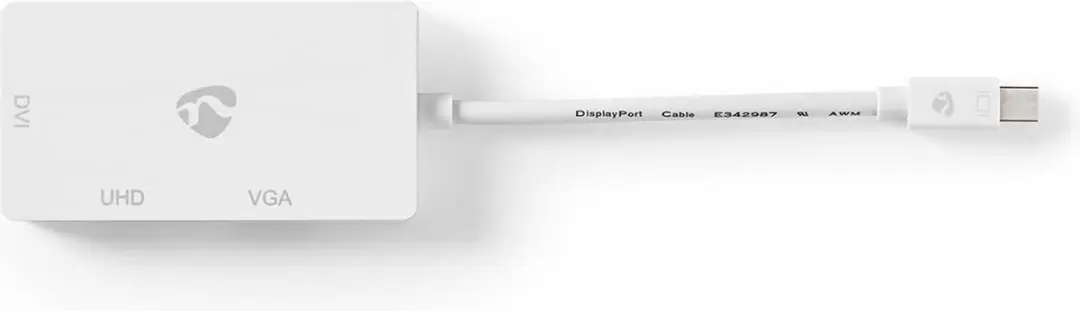 Nedis DisplayPort Adapter CCGB37466WT02 - 4K@60Hz - 0,2m - Wit