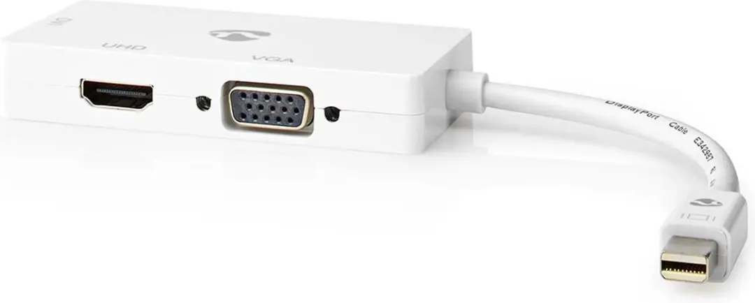 Nedis DisplayPort Adapter CCGB37466WT02 - 4K@60Hz - 0,2m - Wit - afbeelding 6 van 6