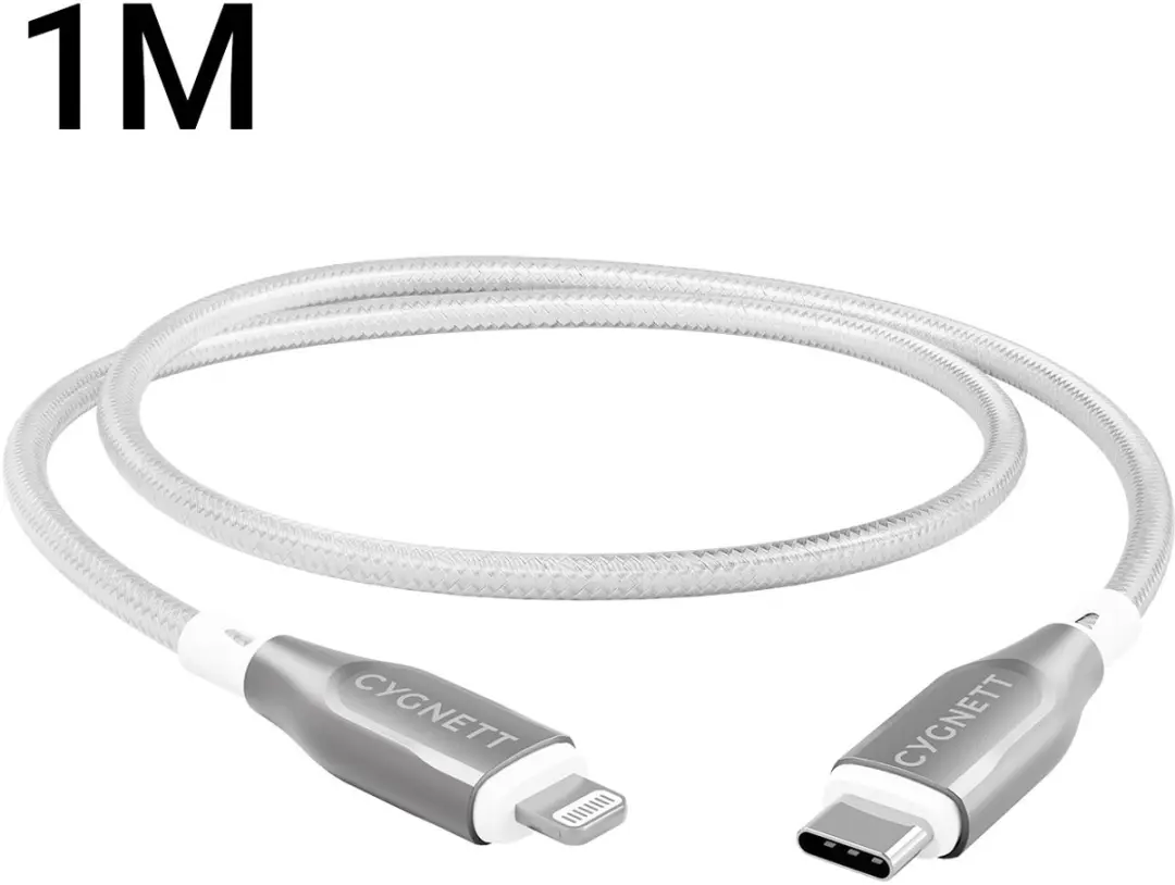 Cygnett USB-C naar Apple Lightning Kabel 1m - Wit