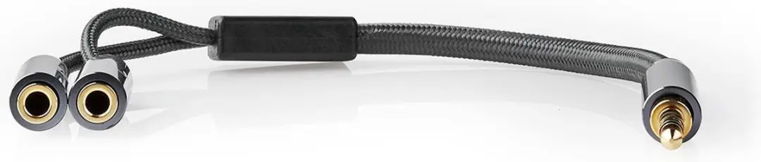 Nedis Stereo-Audiokabel 3,5mm M/F - 0,20m - Verguld - Grijs - afbeelding 6 van 6