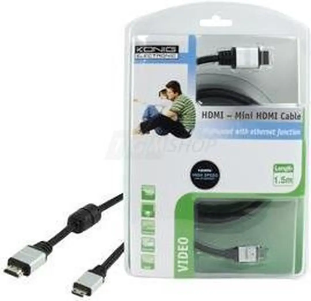Konig High Speed HDMI Kabel CMP-CE039-1.5 - 1,5m - Zwart