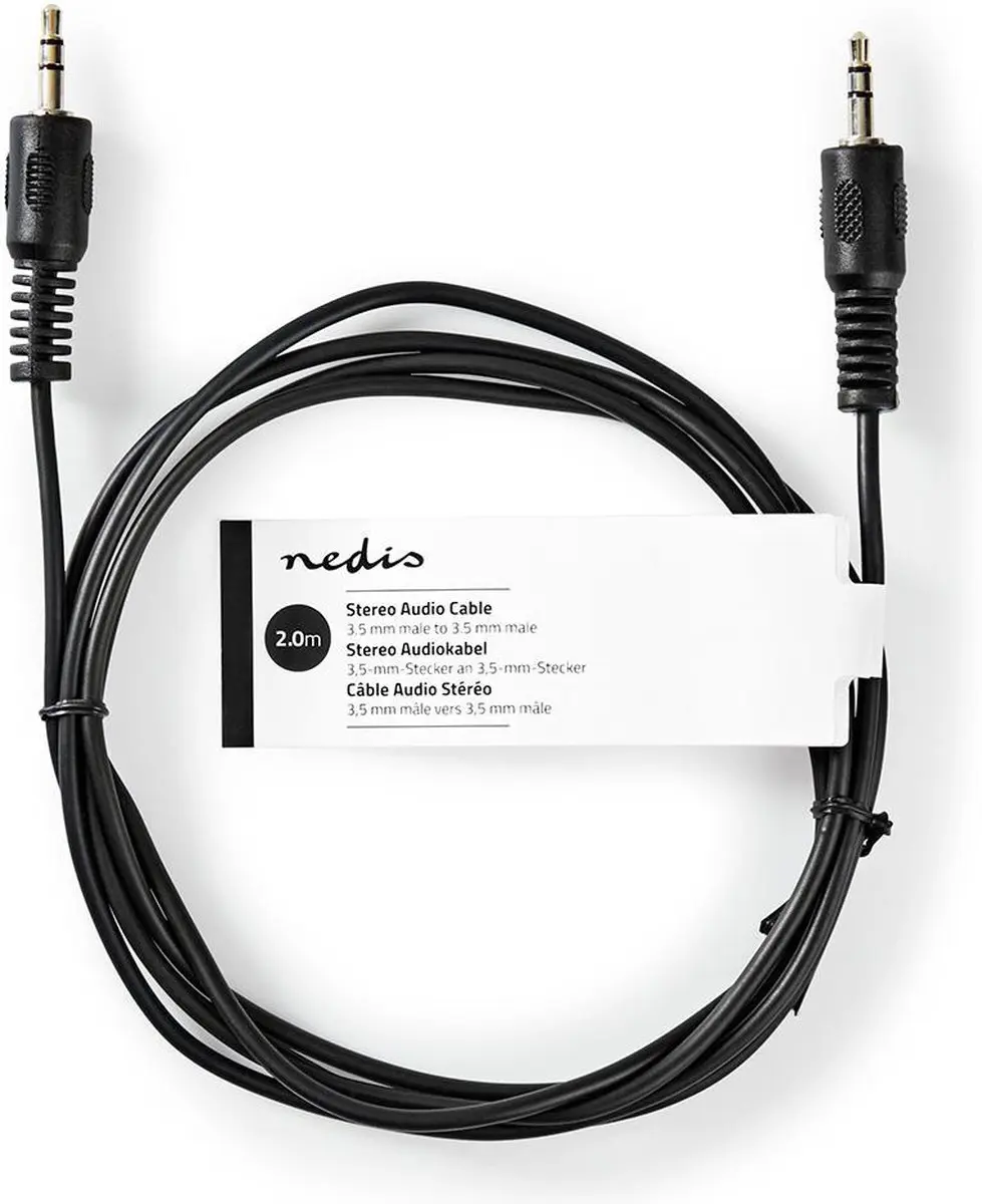 Nedis Stereo-Audiokabel 3,5mm - 2m - Zwart