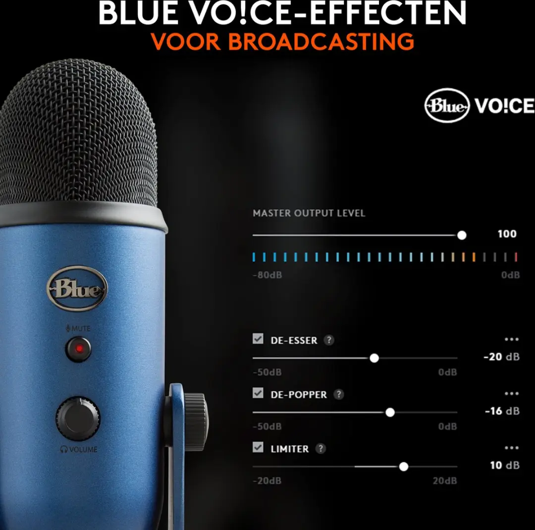 Blue Yeti 988-000232 USB Microfoon - Midnight Blue