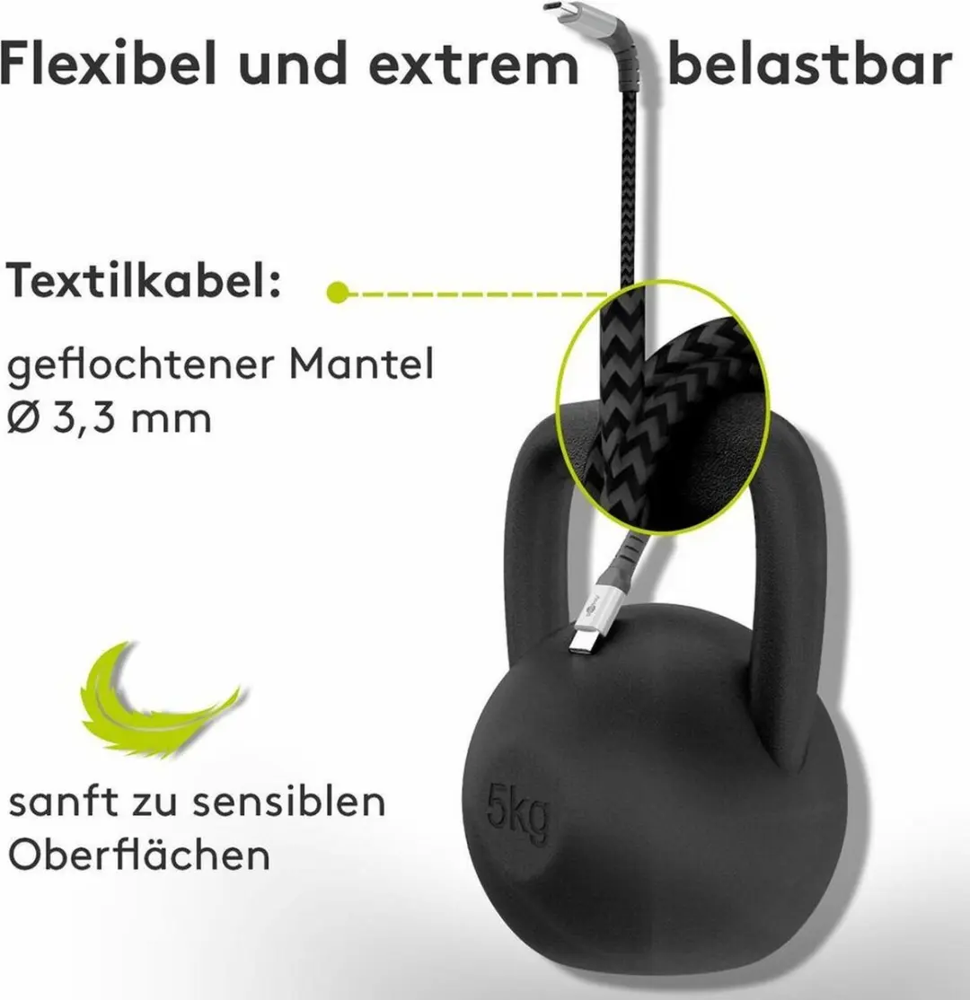 Goobay 49267 Lightning naar USB-A Kabel - 10 Stuks - 0,5m Grijs