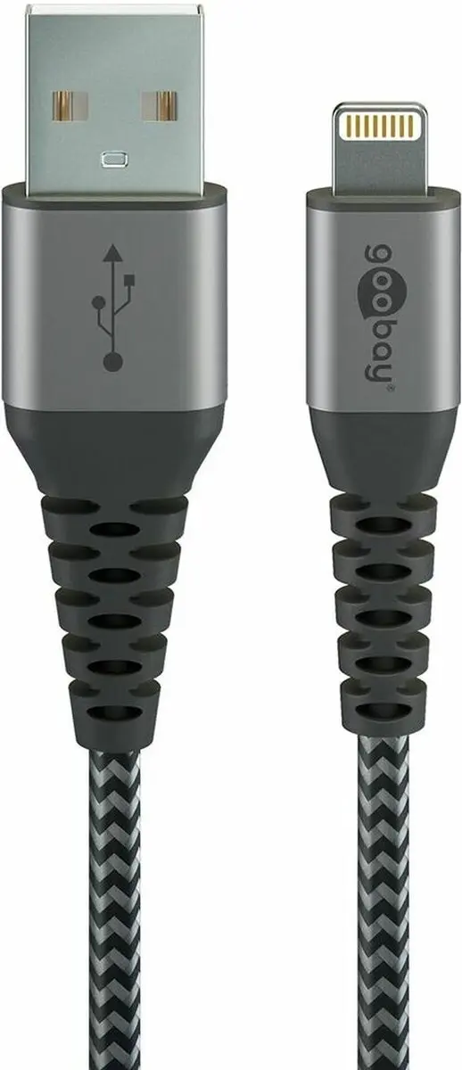 Goobay 49267 Lightning naar USB-A Kabel - 10 Stuks - 0,5m Grijs