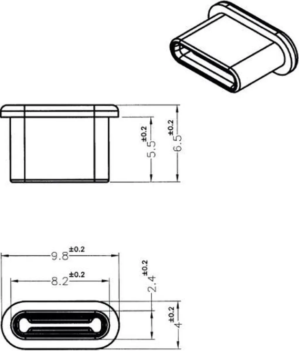 Delock USB-C Afsluitdoppen - 10 Stuks - Wit