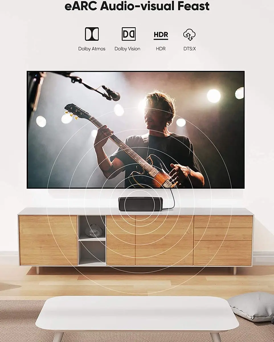 NÖRDIC HDMI-470 Kabel 8K 60Hz - 4K 120Hz 25cm - Zwart