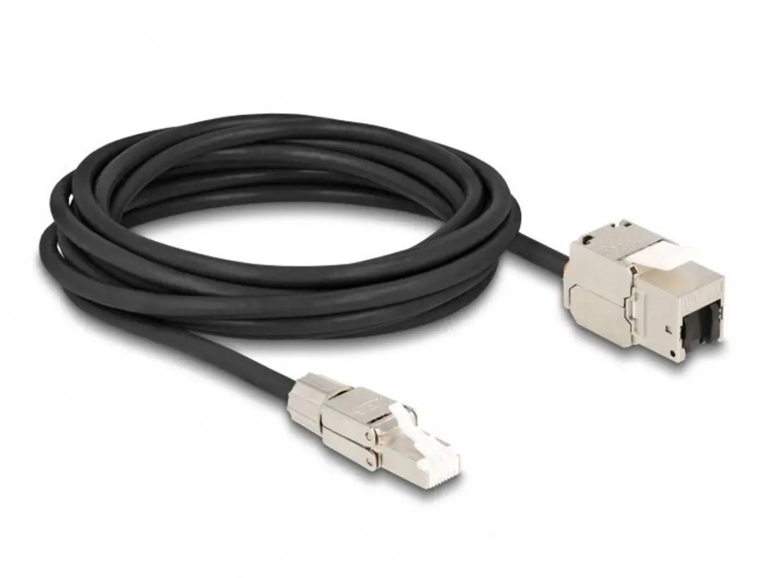 Delock RJ45 Cat.6A Kabel 5m - Zwart
