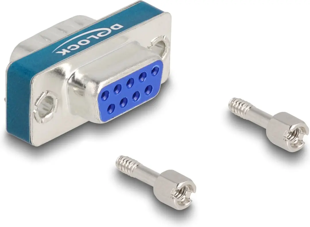 Delock RF/EMI Suppressiefilter D-Sub 9 M/F - Blauw/Zilver