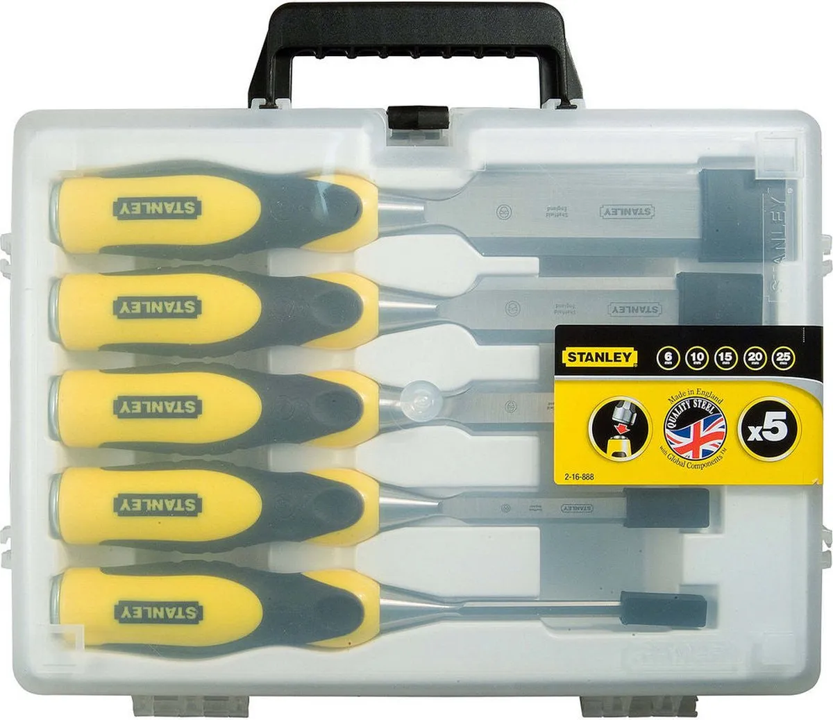 Stanley Dynagrip Steekbeitelset 5-delig - 6-25mm