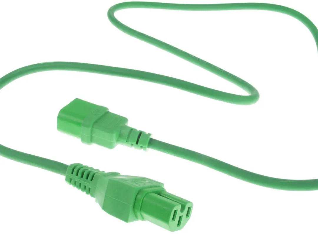 ACT Netsnoer C14-C15 Groen 1,5m AK5394