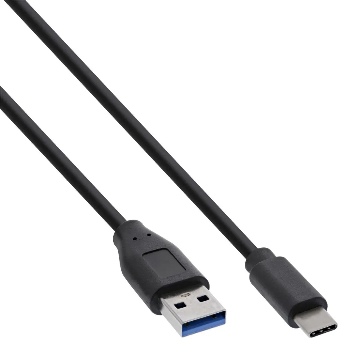 InLine USB-C naar USB-A Kabel 1m - Zwart