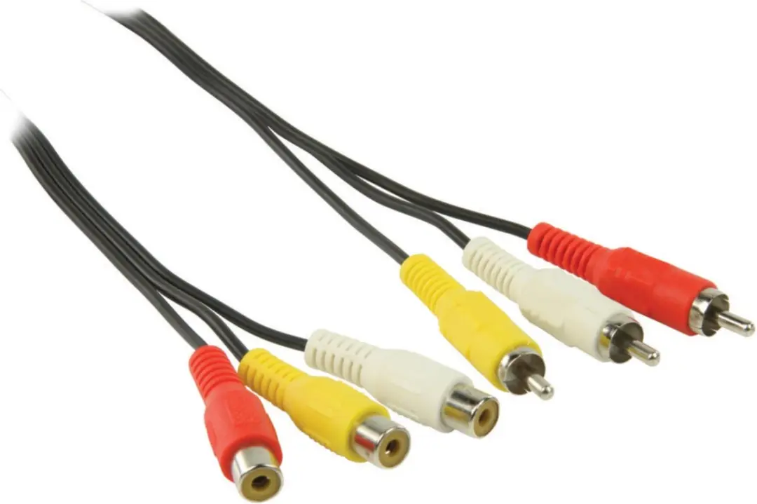 Nedis Composiet Videokabel CVGP24305BK50 - 5m - 3x RCA Male/Female - Zwart - afbeelding 6 van 6