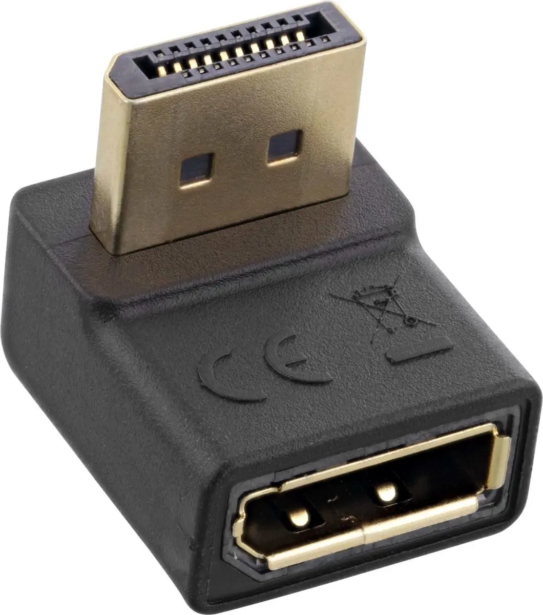InLine DisplayPort Adapter 1.2 90° Omhoog