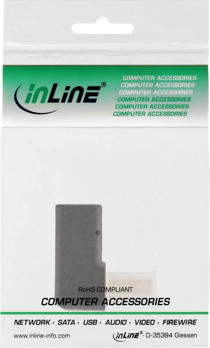 InLine DisplayPort Adapter 1.2 90° Omhoog - 4K 60Hz - Zwart