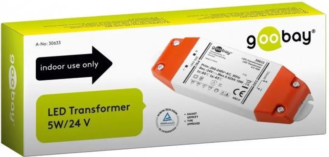 Goobay LED-transformator 24V 15W - Wit/Oranje