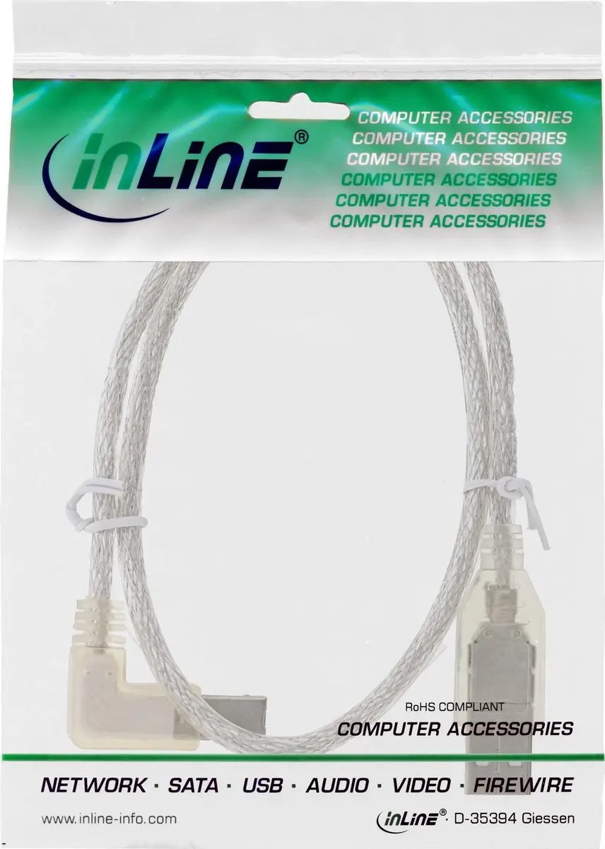 InLine 34520L USB-kabel - Transparant