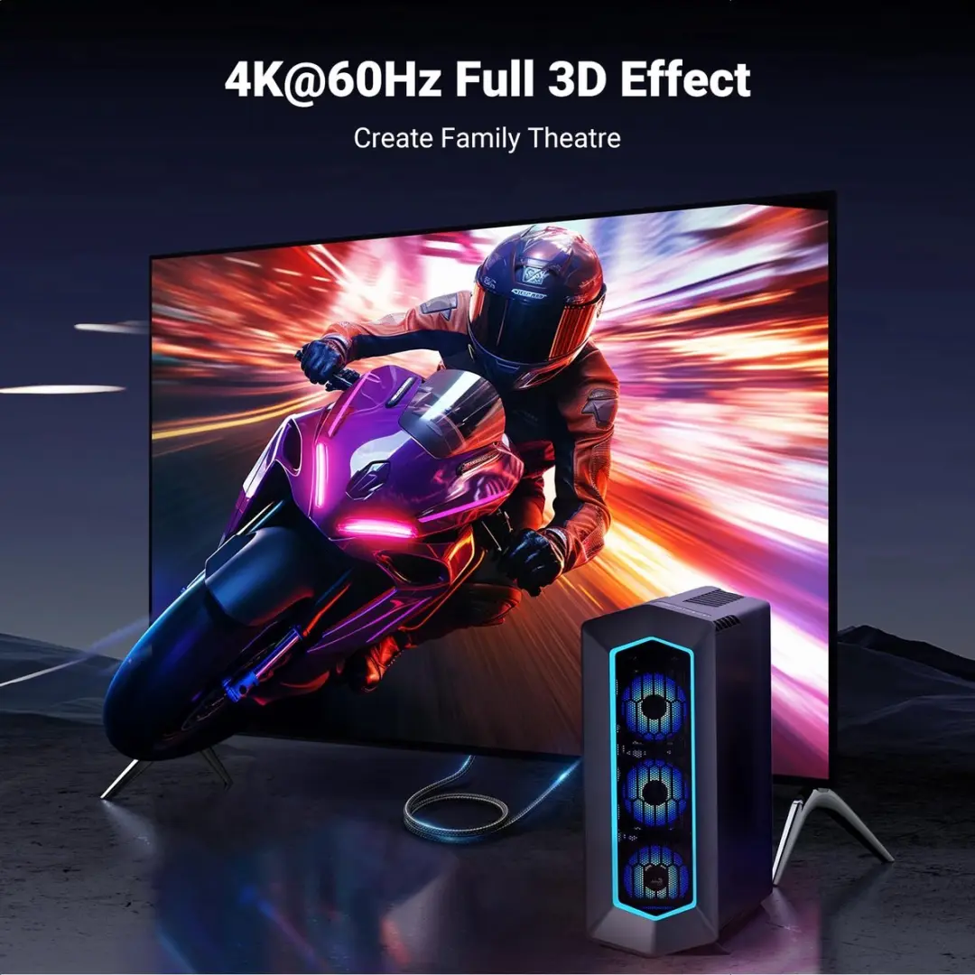 UGREEN DP naar HDMI 2.0 Kabel 4K@60Hz 1M - Zwart/Grijs