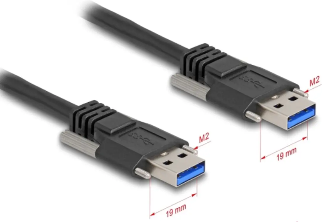 Delock USB 5Gbps Type-A M/M 1m - Zwart