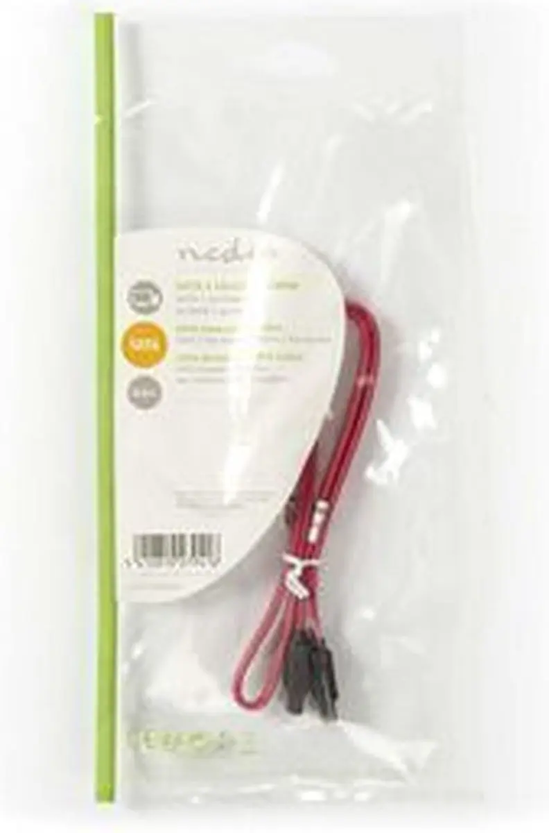 Nedis SATA Kabel CCGP73150RD05 - 3 Gbps - 0,5m - Rood - afbeelding 6 van 6
