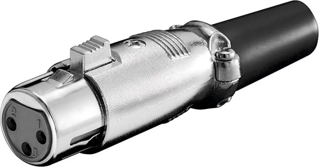 Goobay XLR 3-pins Connector - Verguld - Grijs/Zwart