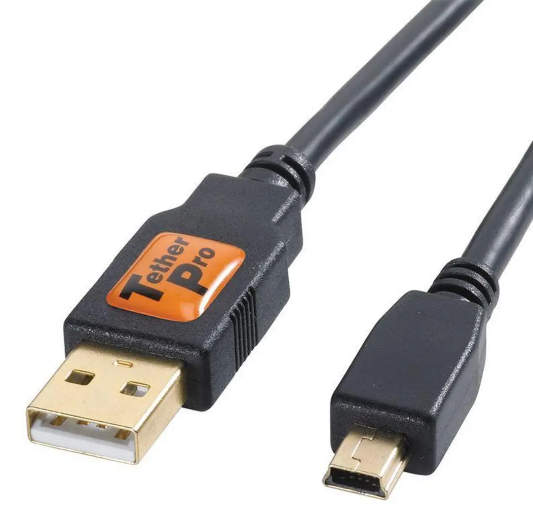 Tether Tools TetherPro USB 2.0 Male to Mini-B 4.6m - Zwart
