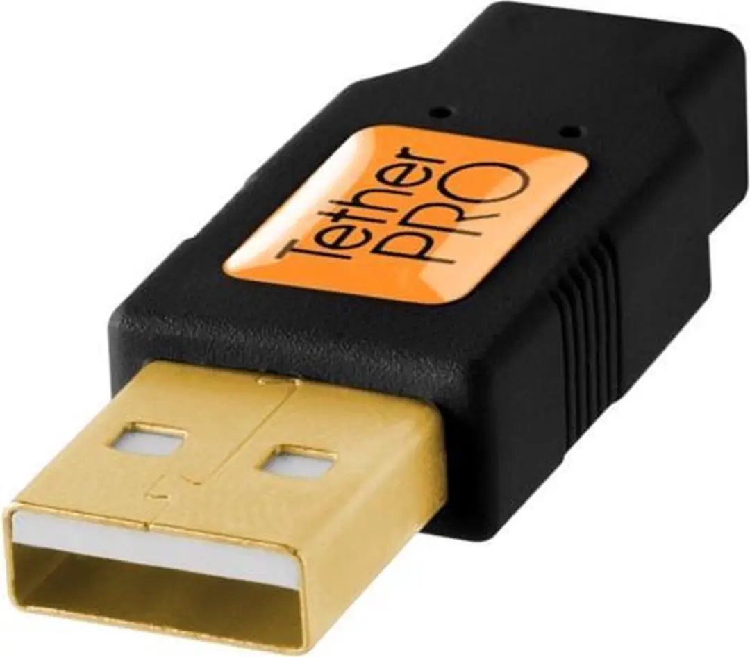 Tether Tools TetherPro USB 2.0 Male to Mini-B 4.6m - Zwart