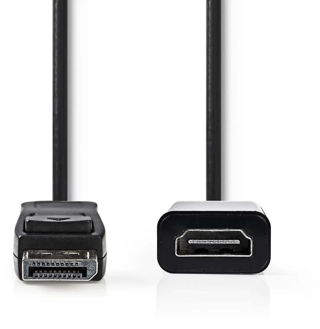 Nedis DisplayPort naar HDMI Kabel 4K30Hz - 0.2m - Zwart