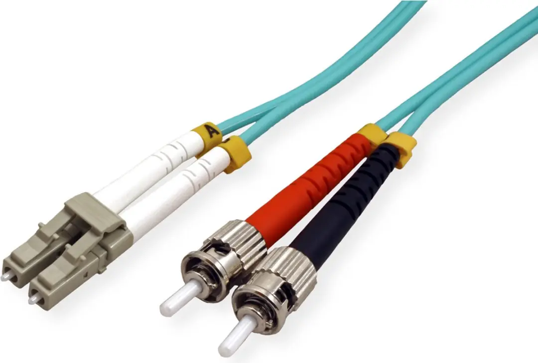 Value F.O. Kabel 50/125µm OM3 LC/ST LSOH - 1m Turkoois