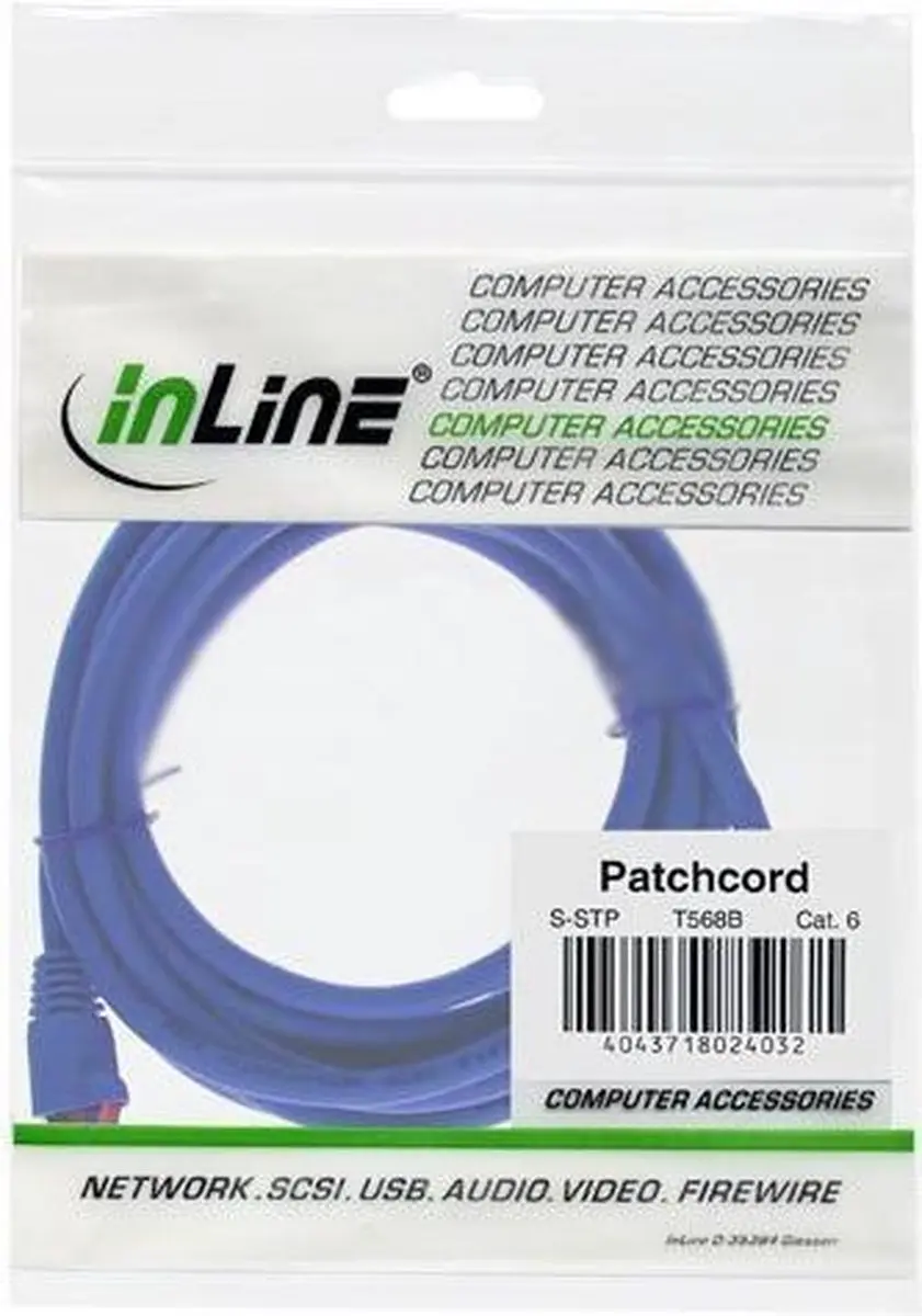 InLine Patchkabel Cat.5e SF/UTP 100m - Blauw