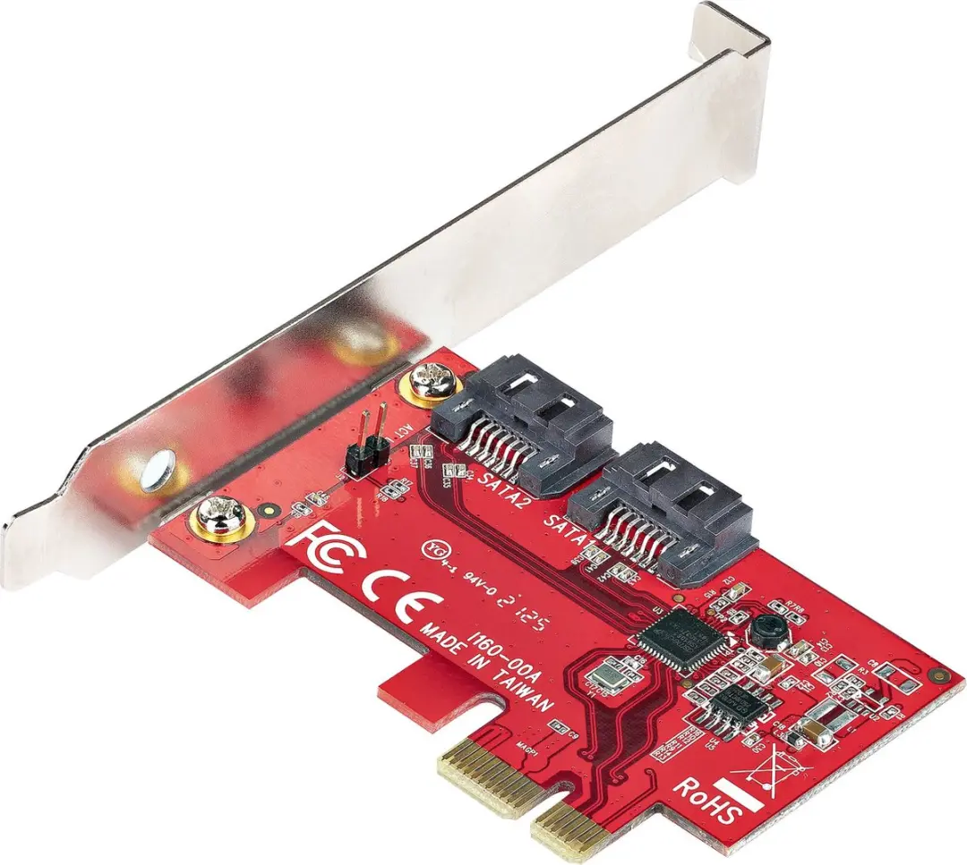 Startech 2P6G-PCIE-SATA-CARD PCIe SATA-kaart - Rood