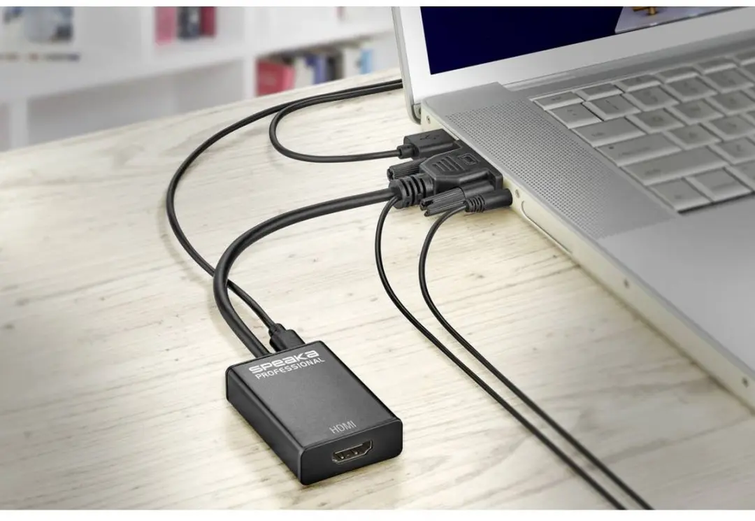 SpeaKa Professional AV Converter SP-12111624 - VGA naar HDMI - 1920x1080 - Zwart