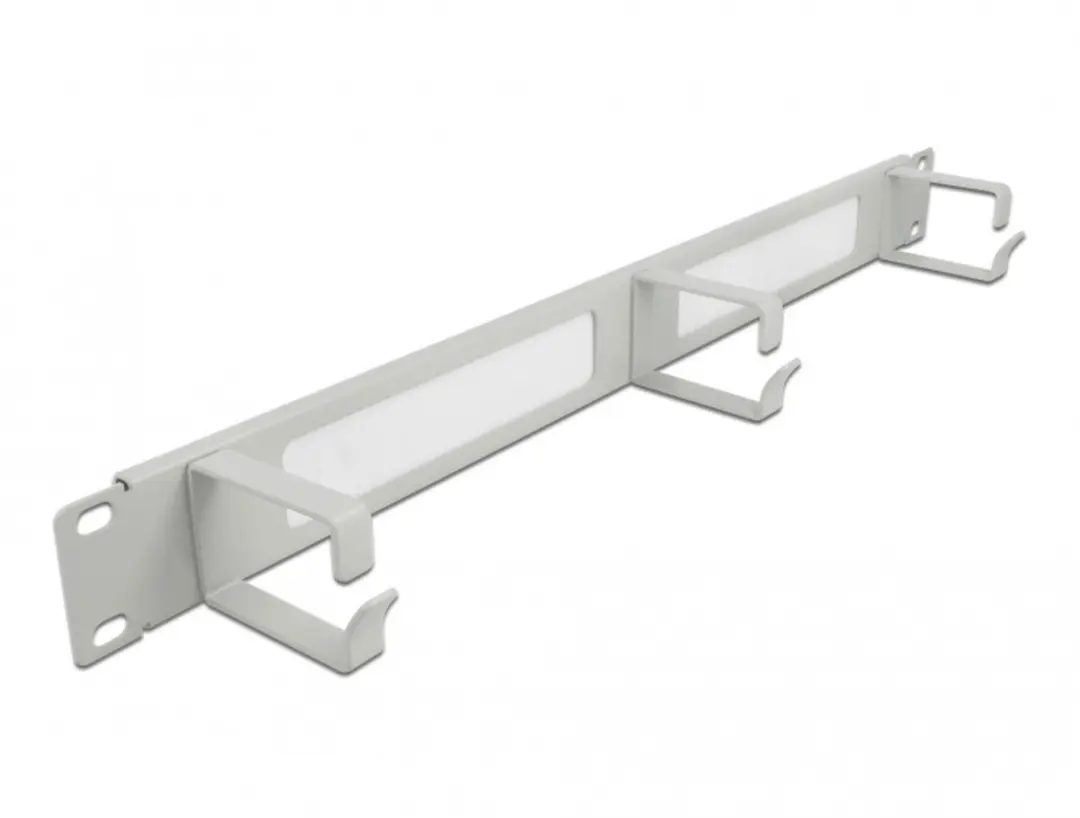 Delock 19" Kabelmanagement Borstelstrip 3 Haken 1U