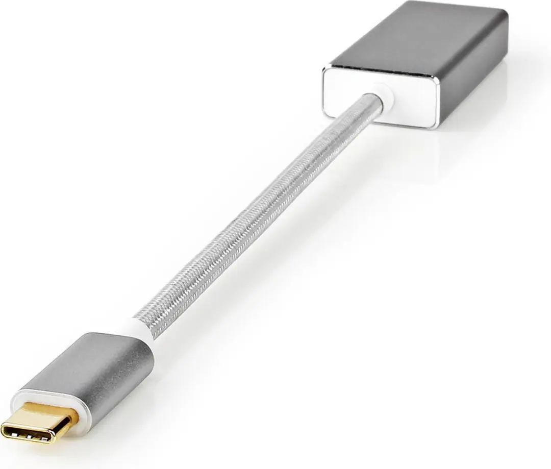 Nedis USB-C Adapter CCTB64550AL02 - USB 3.2 Gen 1 - Mini DisplayPort - 20cm - Verguld - Zilver