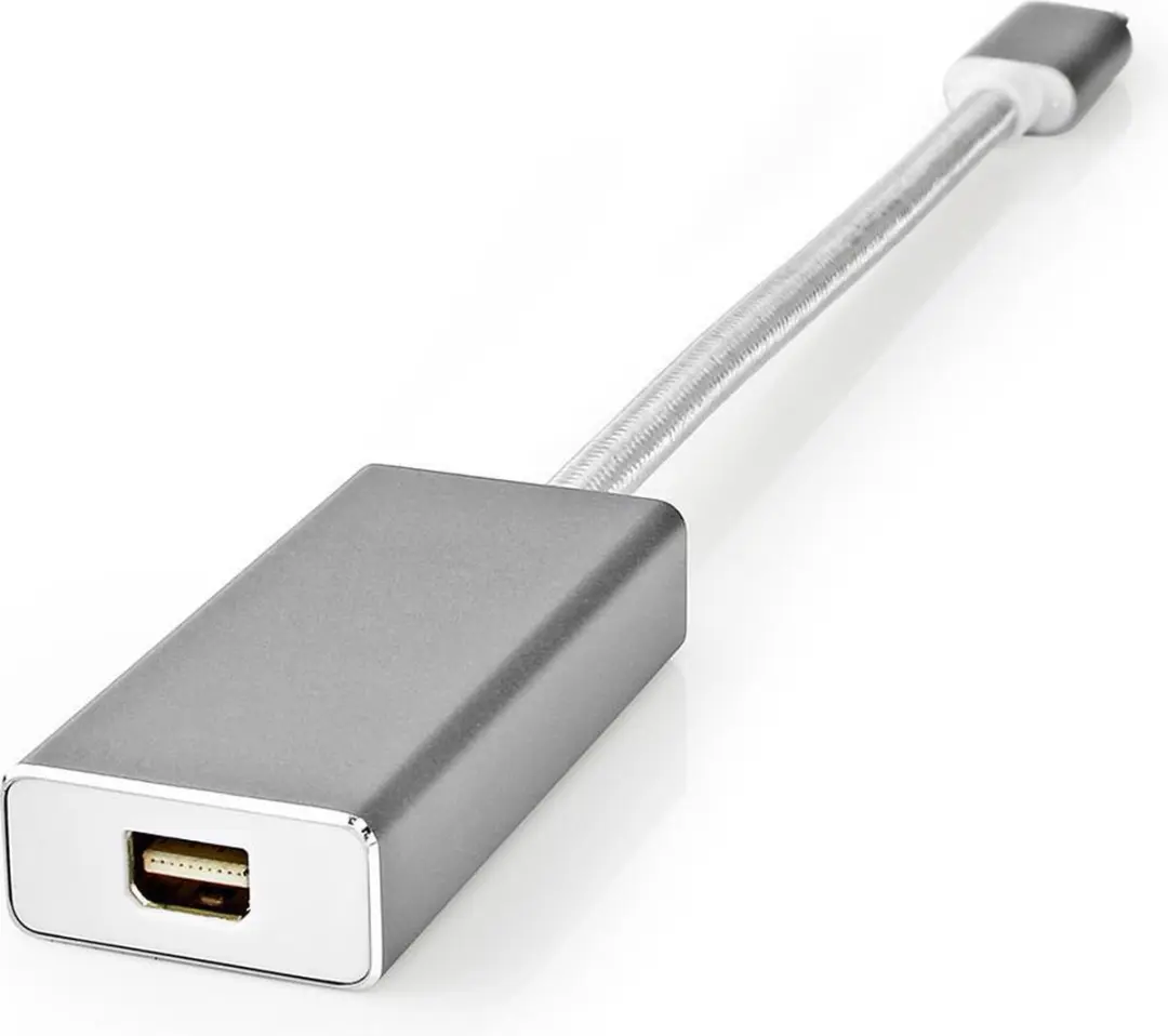 Nedis USB-C Adapter CCTB64550AL02 - USB 3.2 Gen 1 - Mini DisplayPort - 20cm - Verguld - Zilver