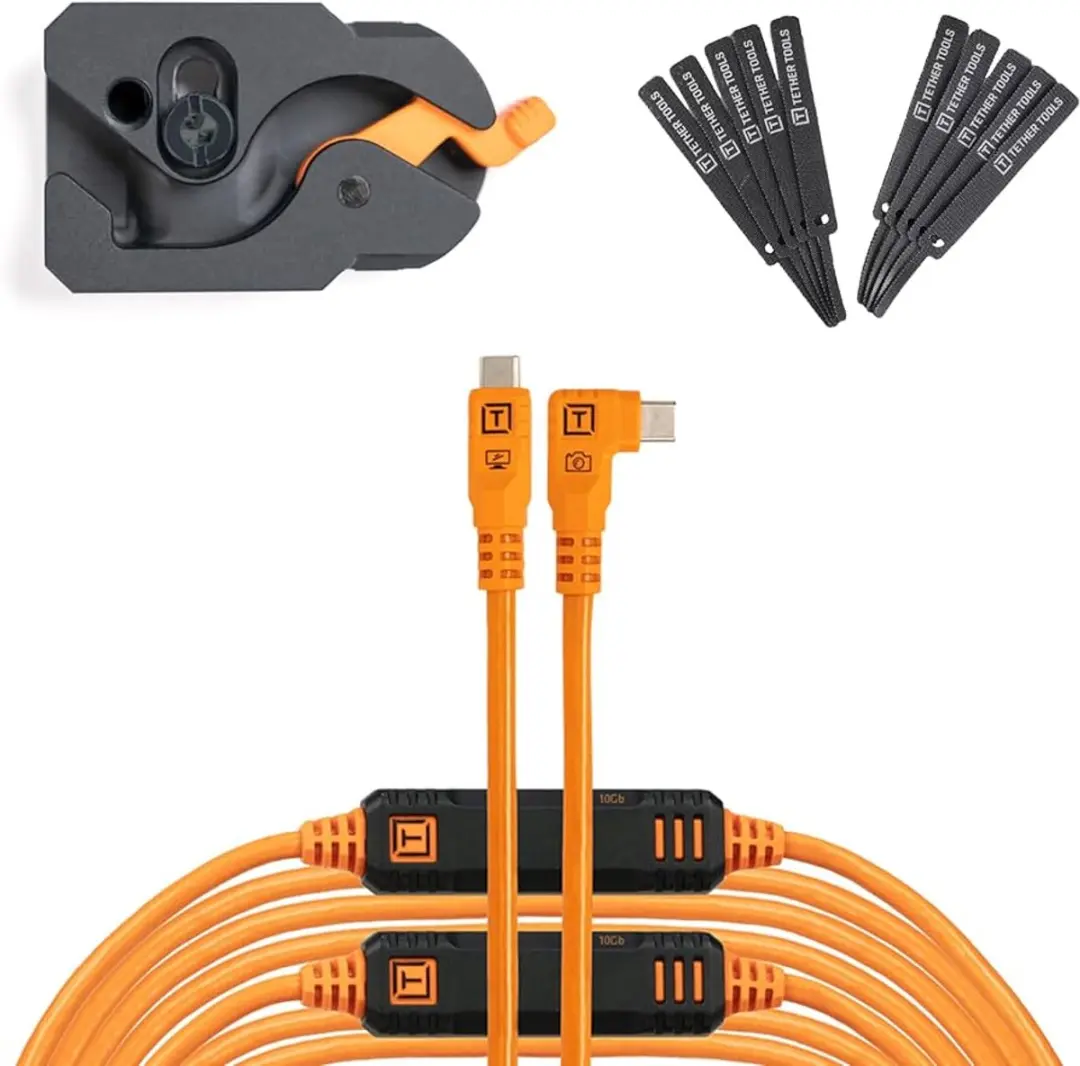Tether Tools Leverlock Cable Kit 10G USB-C 9.2m - Orange