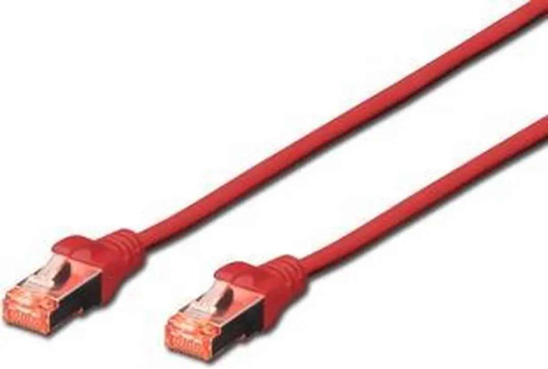 Digitus DK-1644-0025-R-10 Netwerkkabel Cat6 S/FTP - 0,25m - Rood - 10 Stuks